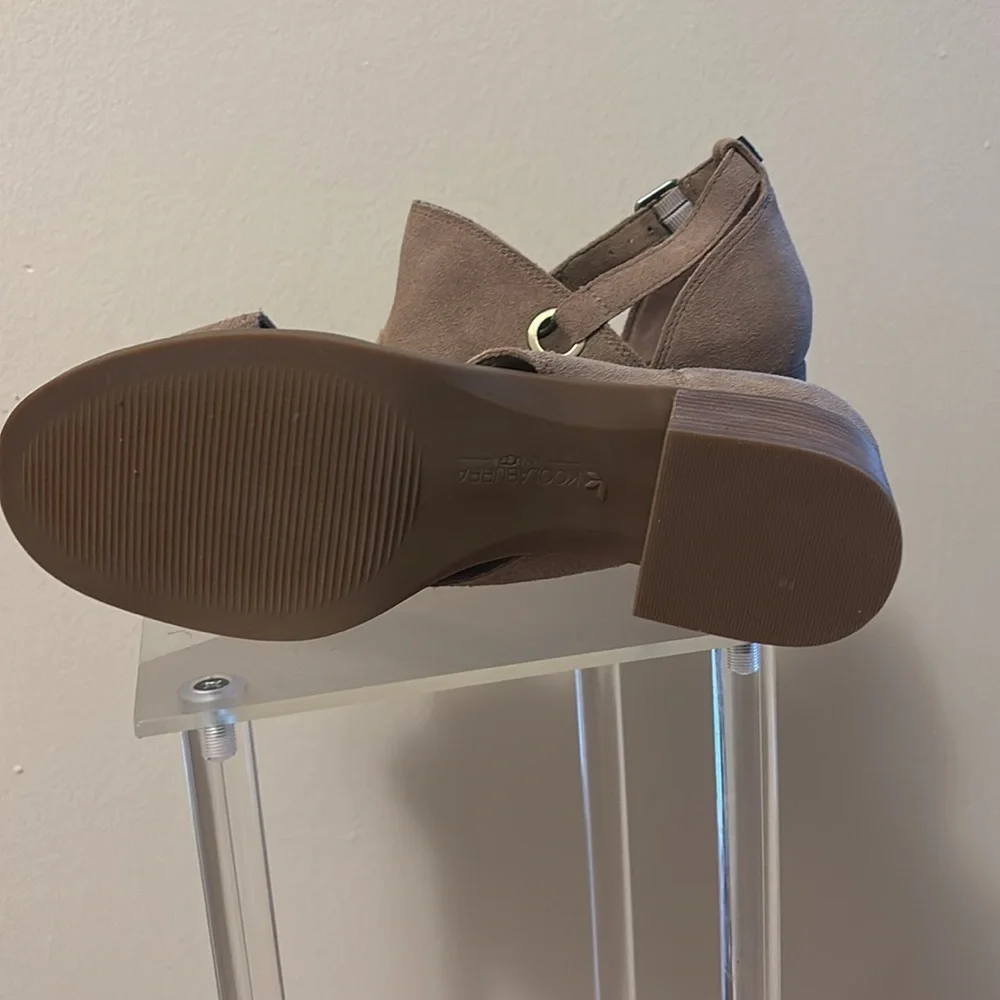 Koolaburra By UGG Tan Sandals with Modern Cut-Out Design